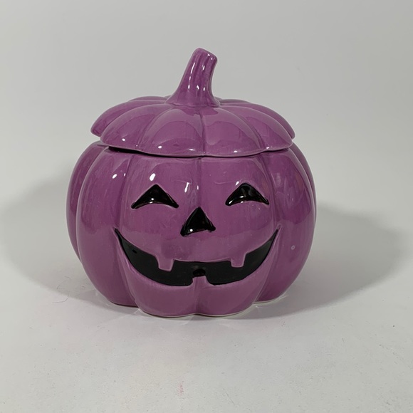 Halloween Ceramic Pumpkin Candy Jar - Picture 1 of 8